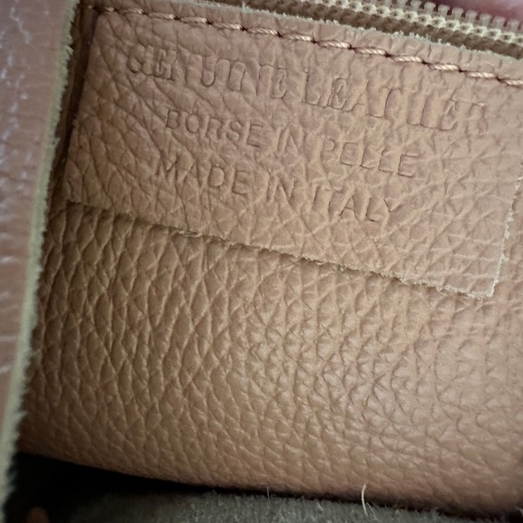 Borse in Pelle Womens Tote Bag Shoulder Straps Pebble Genuine Leather Italy Pink - Picture 3 of 8